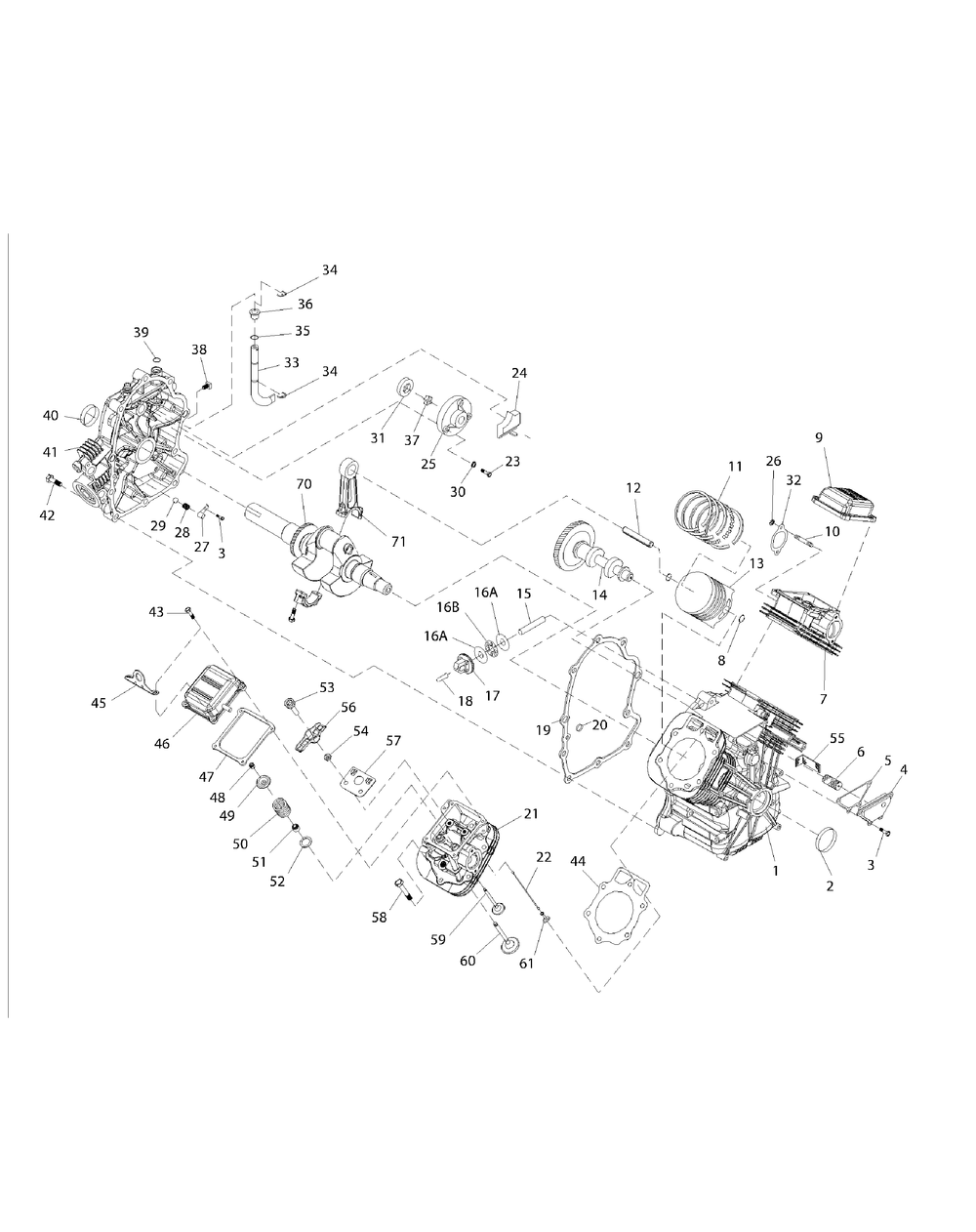 Gtv-990 Engine Diagram and Parts List for M72-GN33 53BB5FJZ750-33HP-OHV Cub Cadet Lawn Tractor